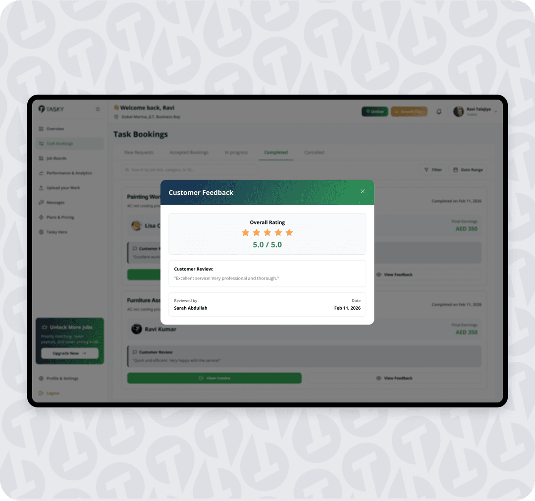 04 Job Completion & Give Feedback