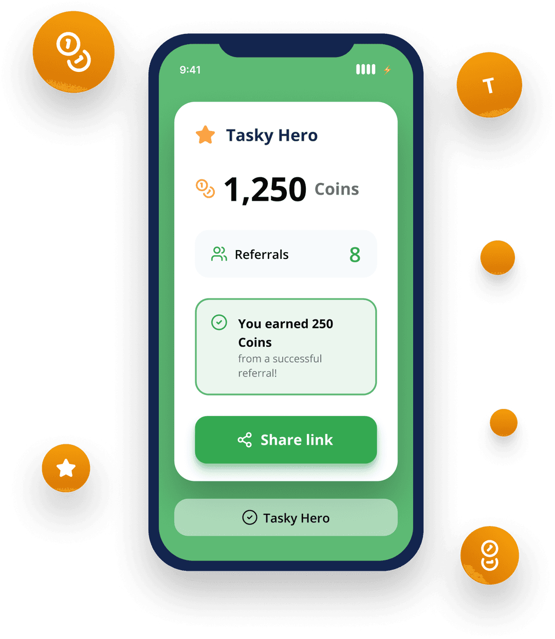 Tasky referral app